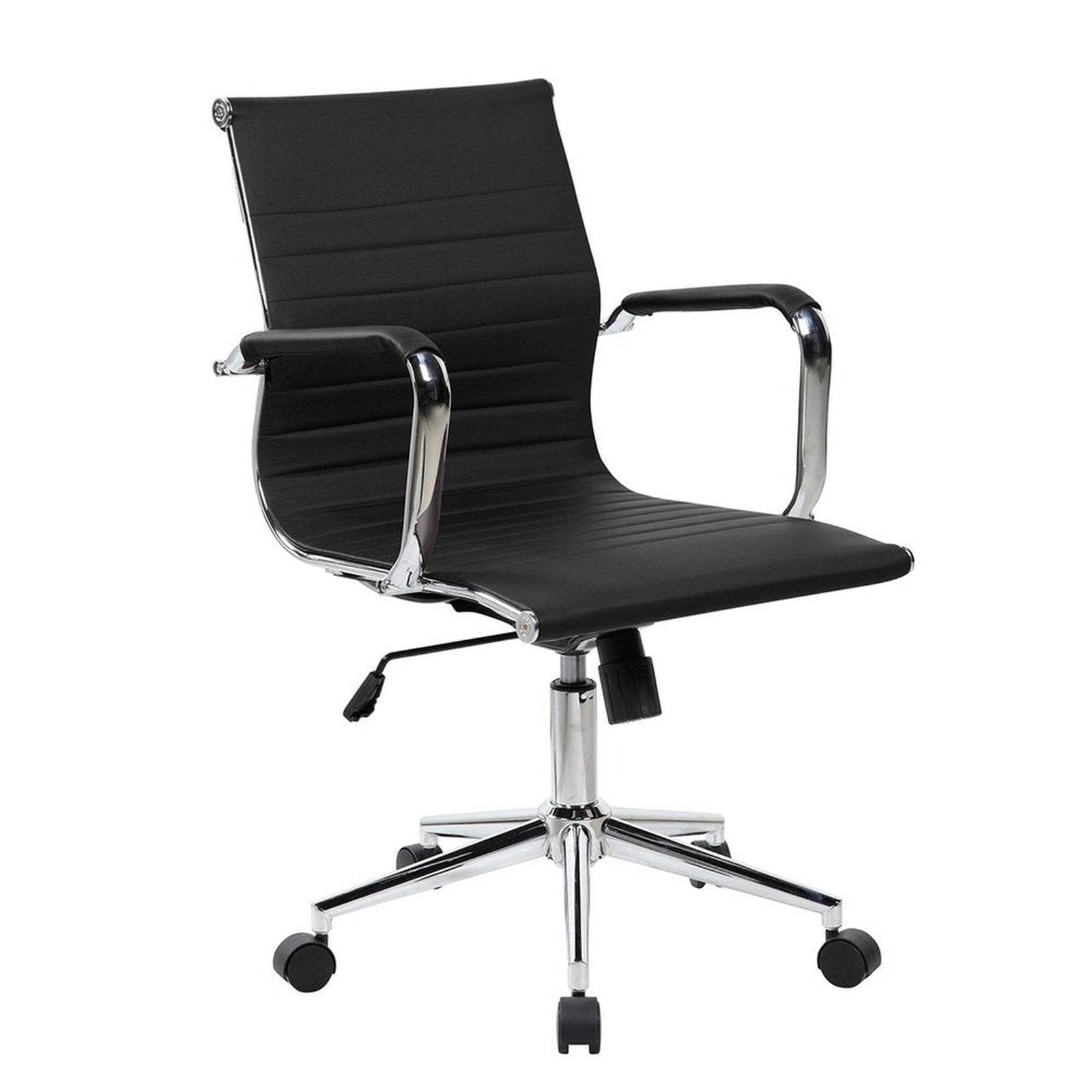 Techni Mobili Modern Medium Back Executive Office Chair, Black by Level Up Desks