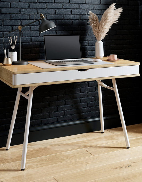 Load image into Gallery viewer, Techni Mobili Modern Multi Storage Computer Desk with Storage, Pine by Level Up Desks
