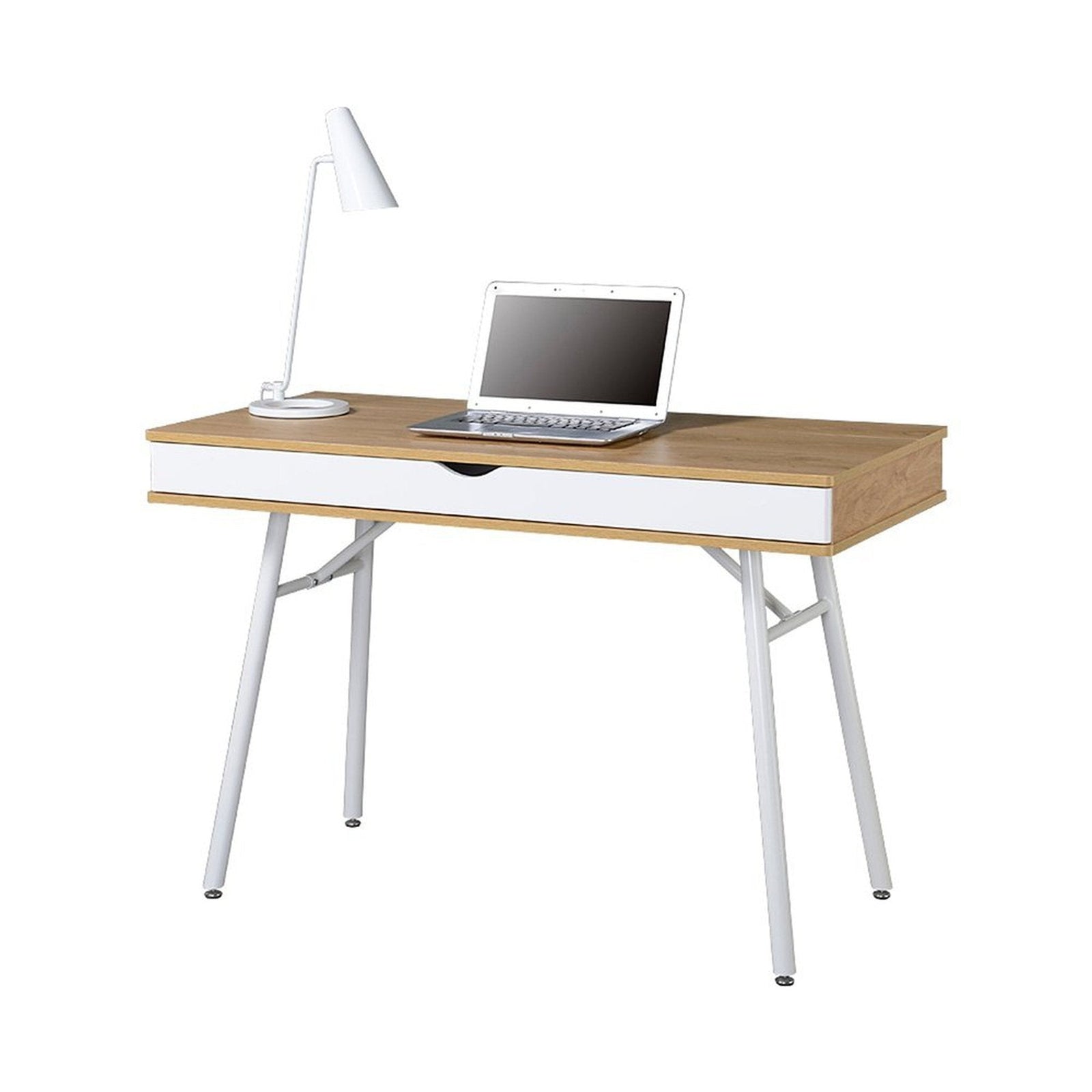 Techni Mobili Modern Multi Storage Computer Desk with Storage, Pine by Level Up Desks