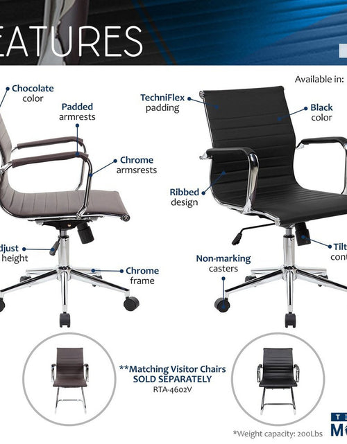 Load image into Gallery viewer, Techni Mobili Modern Visitor Office Chair, Chocolate by Level Up Desks
