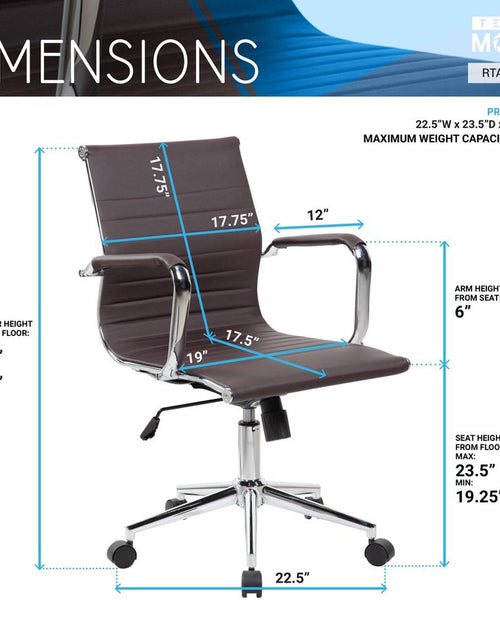 Load image into Gallery viewer, Techni Mobili Modern Visitor Office Chair, Chocolate by Level Up Desks
