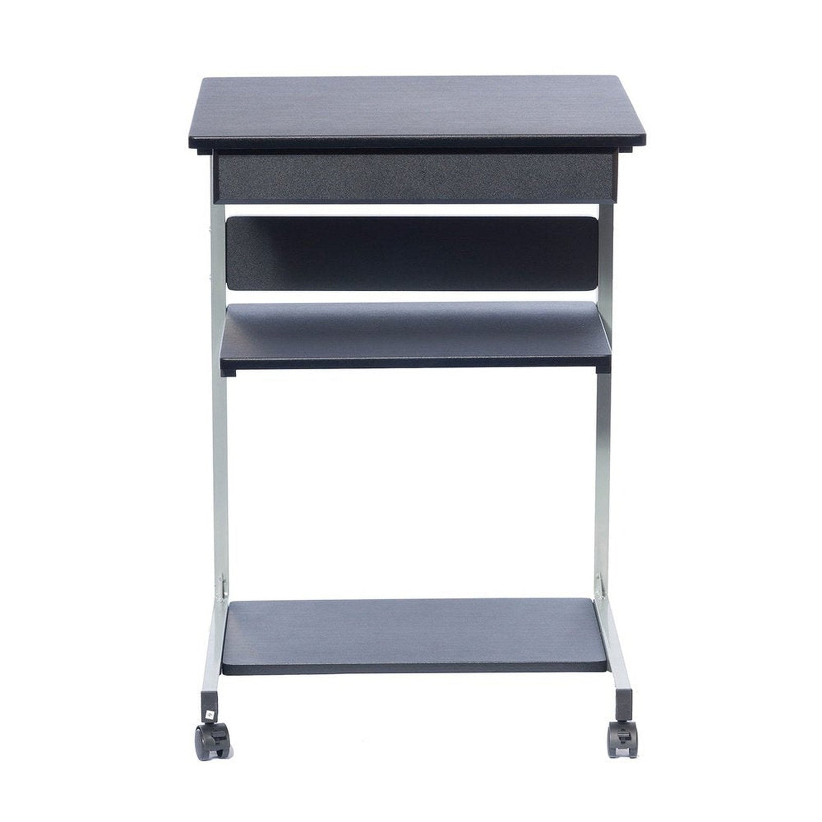 Techni Mobili Rolling Laptop Cart with Storage, Graphite by Level Up Desks