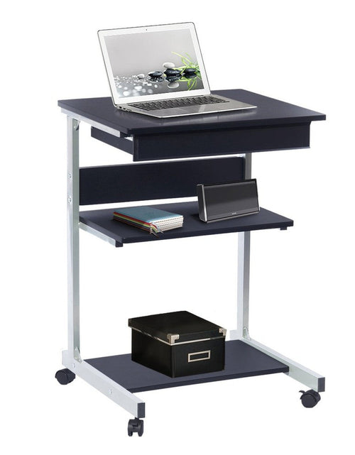 Load image into Gallery viewer, Techni Mobili Rolling Laptop Cart with Storage, Graphite by Level Up Desks
