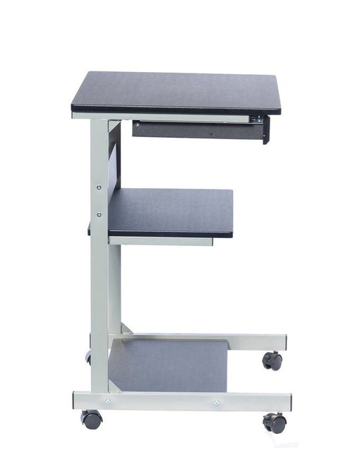 Load image into Gallery viewer, Techni Mobili Rolling Laptop Cart with Storage, Graphite by Level Up Desks
