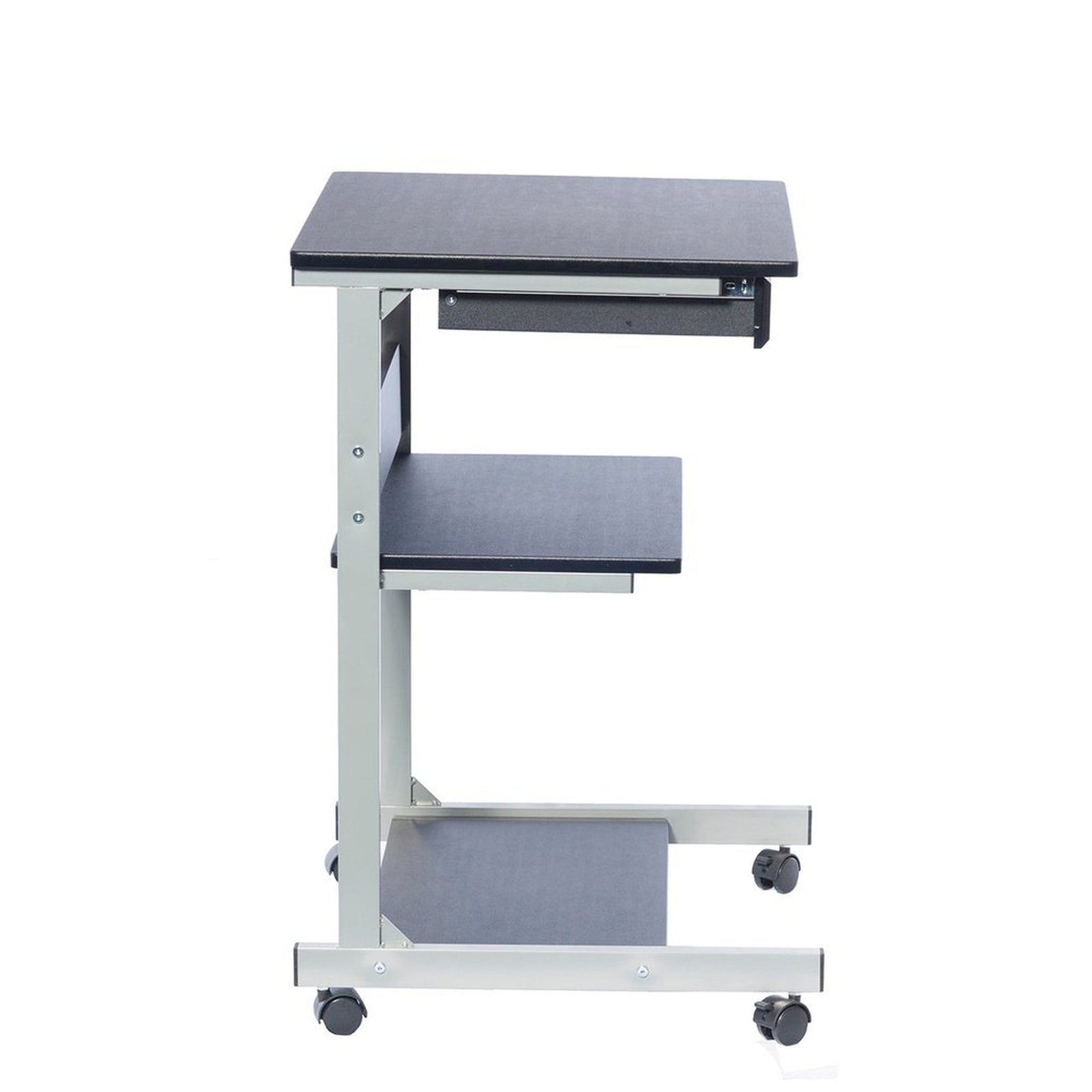 Techni Mobili Rolling Laptop Cart with Storage, Graphite by Level Up Desks