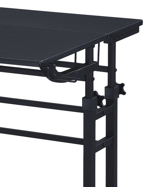 Load image into Gallery viewer, Techni Mobili Rolling Writing Desk with Height Adjustable Desktop and Moveable Shelf, Black by Level Up Desks
