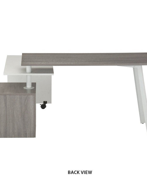Load image into Gallery viewer, Techni Mobili Rotating Multi-Positional Modern Desk, Grey by Level Up Desks
