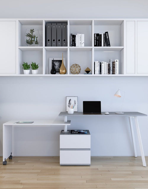 Load image into Gallery viewer, Techni Mobili Rotating Multi-Positional Modern Desk, Grey by Level Up Desks
