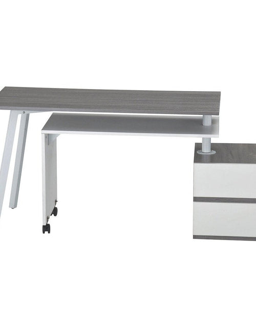 Load image into Gallery viewer, Techni Mobili Rotating Multi-Positional Modern Desk, Grey by Level Up Desks

