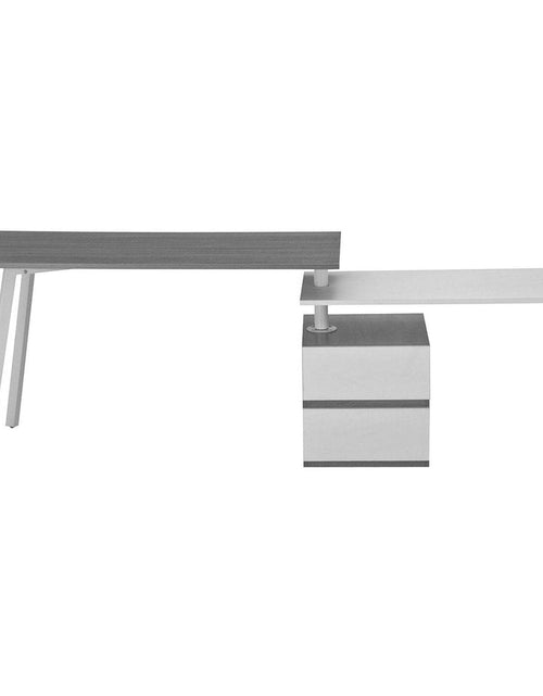 Load image into Gallery viewer, Techni Mobili Rotating Multi-Positional Modern Desk, Grey by Level Up Desks
