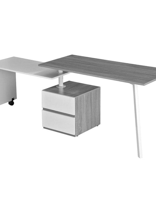 Load image into Gallery viewer, Techni Mobili Rotating Multi-Positional Modern Desk, Grey by Level Up Desks
