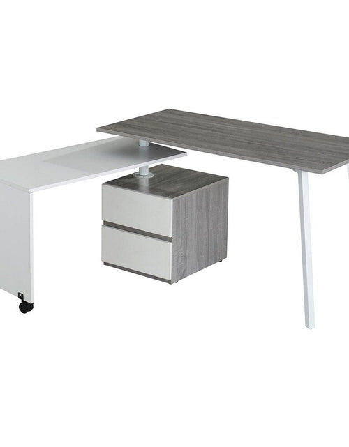 Load image into Gallery viewer, Techni Mobili Rotating Multi-Positional Modern Desk, Grey by Level Up Desks
