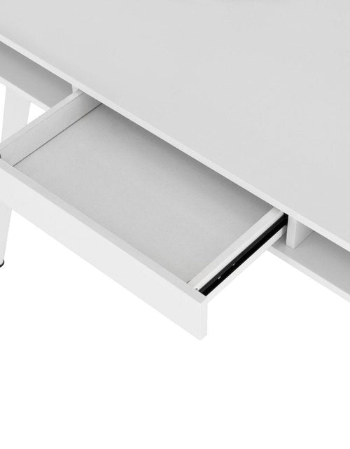 Load image into Gallery viewer, Techni Mobili Study Computer Desk with Storage &amp; Magnetic Dry Erase White Board, White by Level Up Desks
