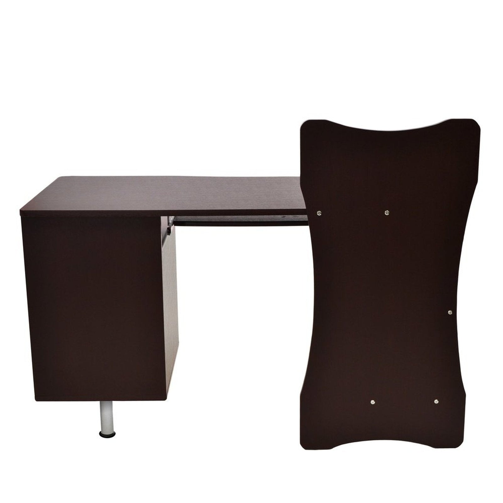 Techni Mobili Stylish Computer Desk with Storage, Chocolate by Level Up Desks