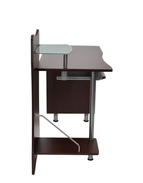 Load image into Gallery viewer, Techni Mobili Stylish Computer Desk with Storage, Chocolate by Level Up Desks
