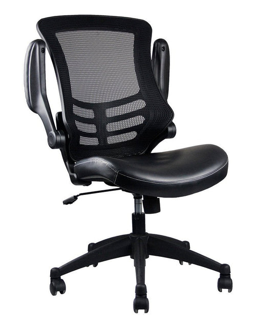 Load image into Gallery viewer, Techni Mobili Stylish Mid-Back Mesh Office Chair with Adjustable Arms, Black by Level Up Desks
