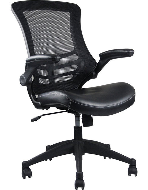 Load image into Gallery viewer, Techni Mobili Stylish Mid-Back Mesh Office Chair with Adjustable Arms, Black by Level Up Desks
