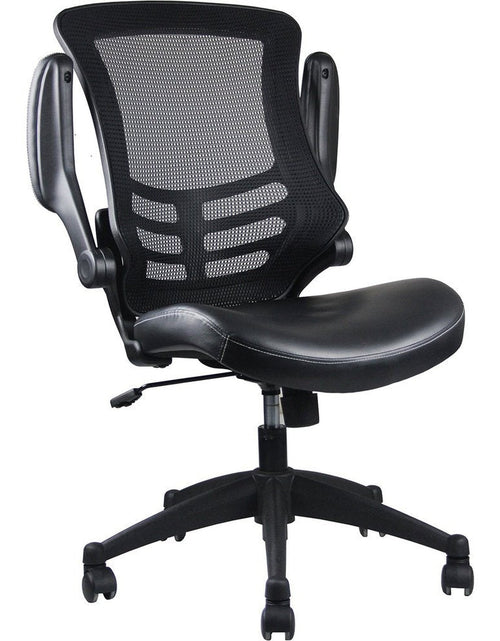 Load image into Gallery viewer, Techni Mobili Stylish Mid-Back Mesh Office Chair with Adjustable Arms, Black by Level Up Desks
