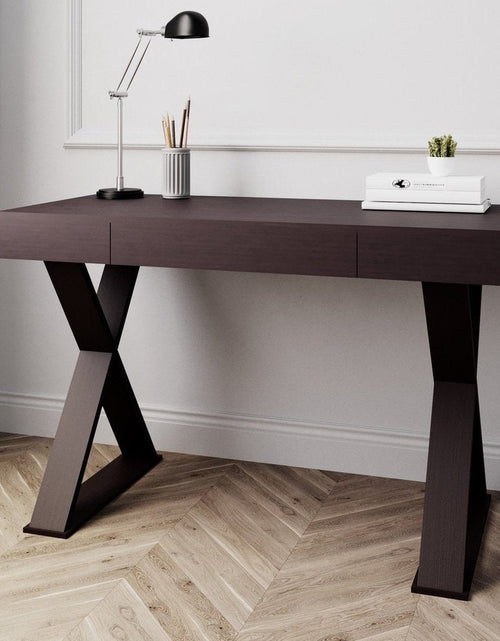 Load image into Gallery viewer, Techni Mobili Trendy Writing Desk with Drawer, Espresso by Level Up Desks
