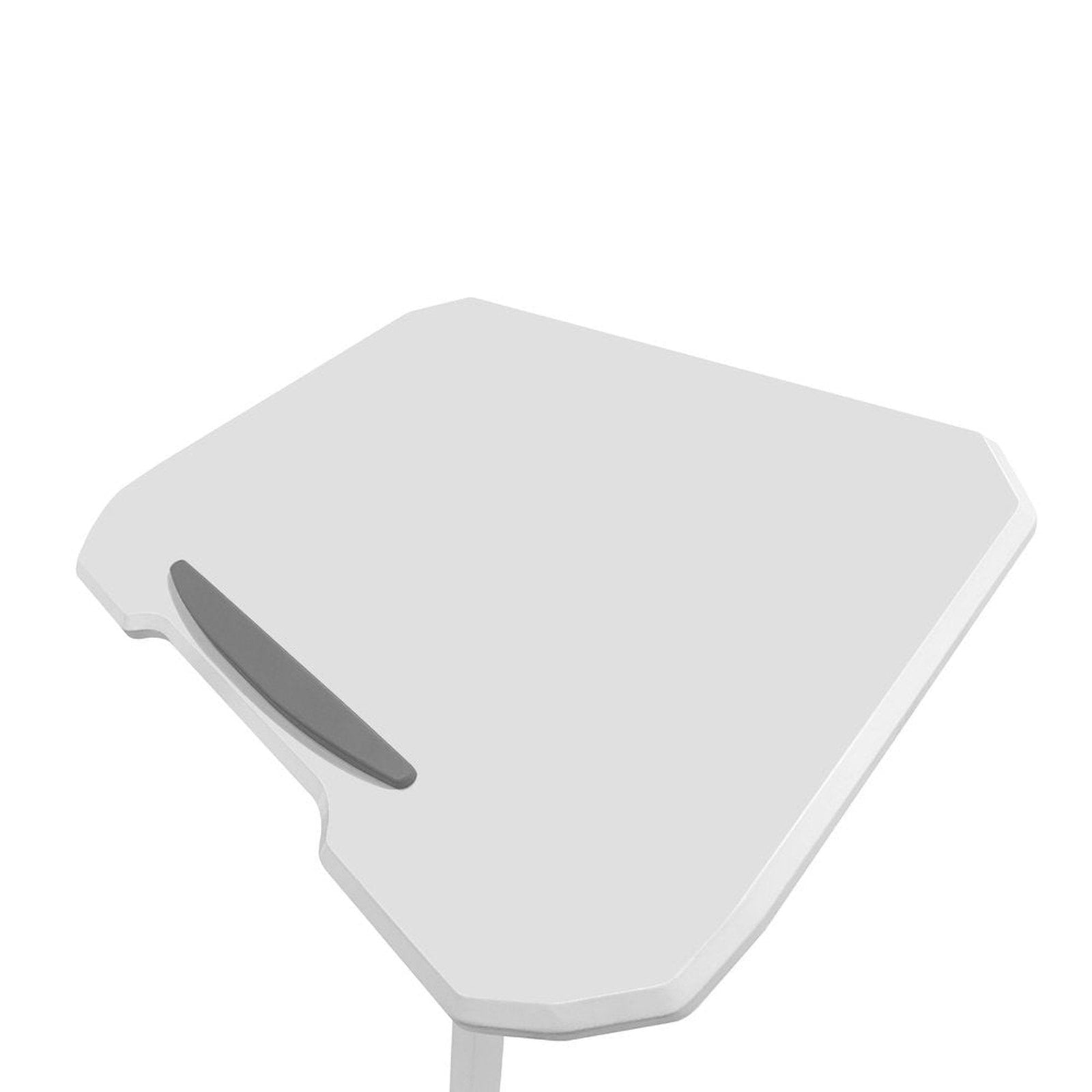 Techni Mobili White Sit to Stand Mobile Laptop Computer Stand with Height Adjustable and Tiltable Tabletop by Level Up Desks