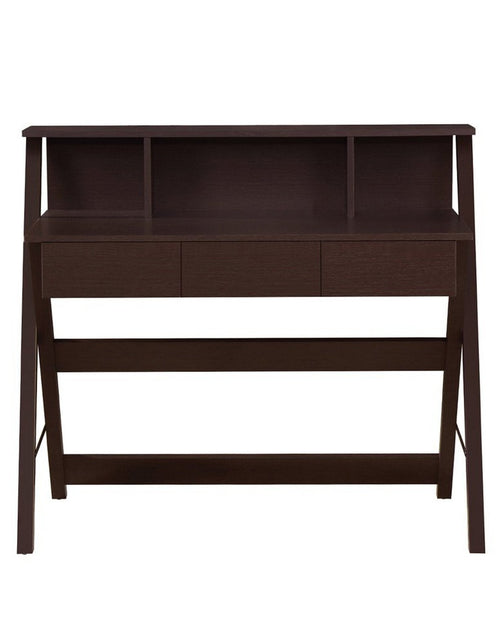 Load image into Gallery viewer, Techni Mobili Writing Desk with Storage, Wenge by Level Up Desks
