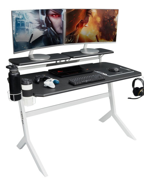 Load image into Gallery viewer, Techni Sport White Stryker Gaming Desk, White by Level Up Desks
