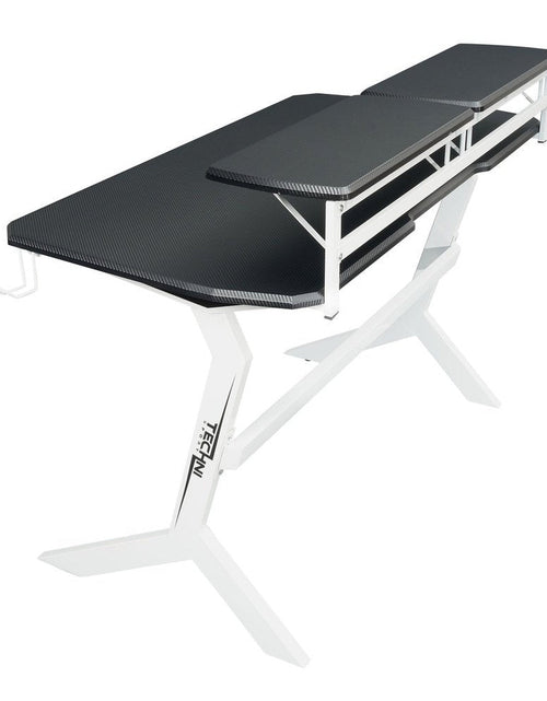 Load image into Gallery viewer, Techni Sport White Stryker Gaming Desk, White by Level Up Desks
