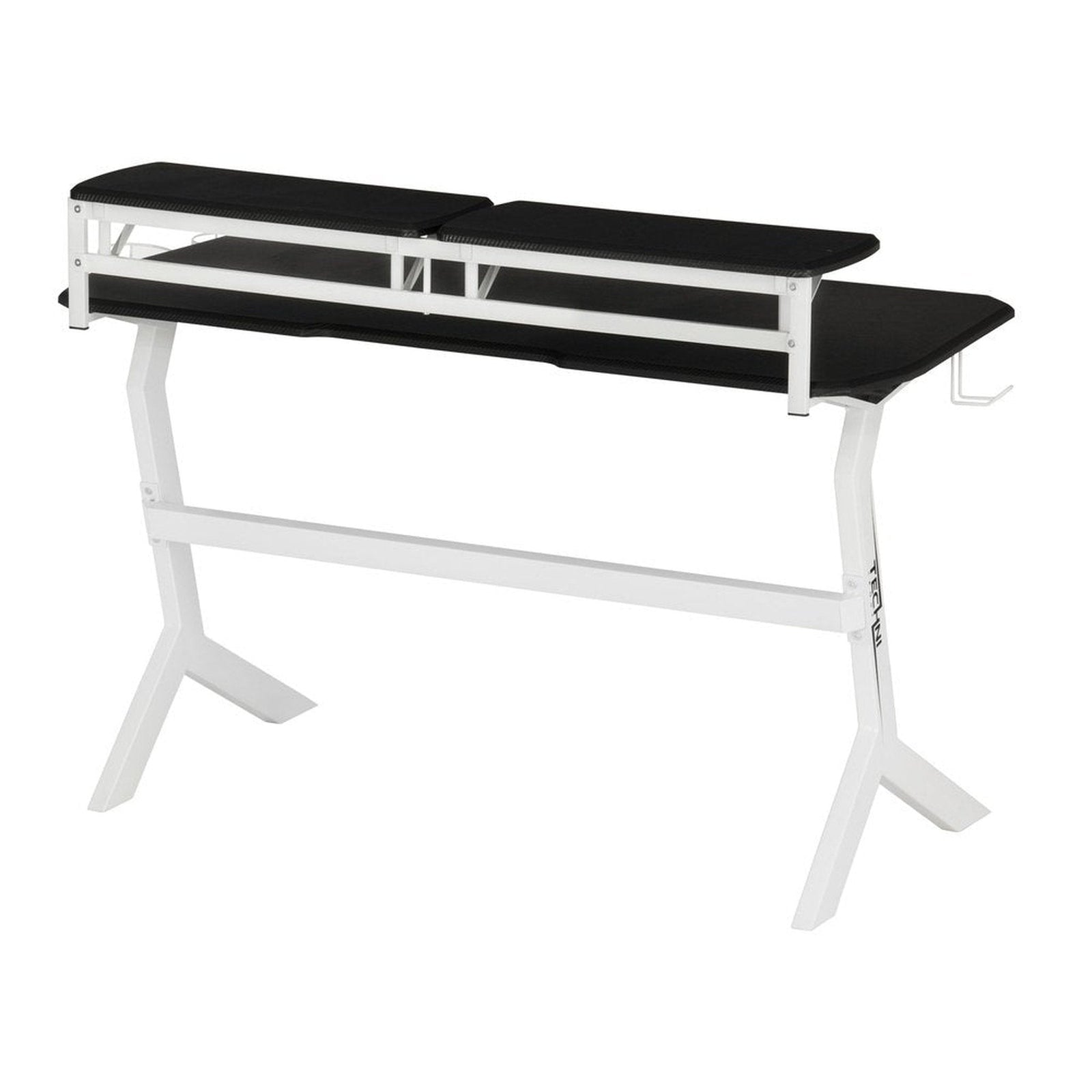 Techni Sport White Stryker Gaming Desk, White by Level Up Desks