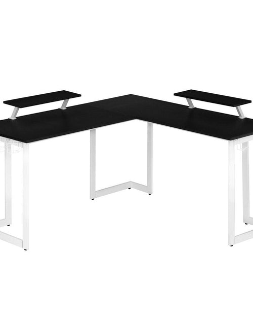 Load image into Gallery viewer, Techni Sport Warrior L-Shaped Gaming Desk, White by Level Up Desks
