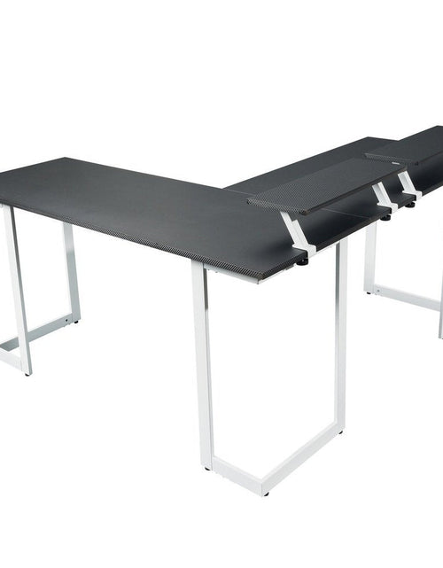 Load image into Gallery viewer, Techni Sport Warrior L-Shaped Gaming Desk, White by Level Up Desks
