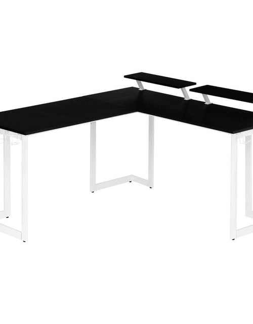 Load image into Gallery viewer, Techni Sport Warrior L-Shaped Gaming Desk, White by Level Up Desks
