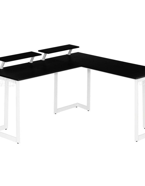 Load image into Gallery viewer, Techni Sport Warrior L-Shaped Gaming Desk, White by Level Up Desks
