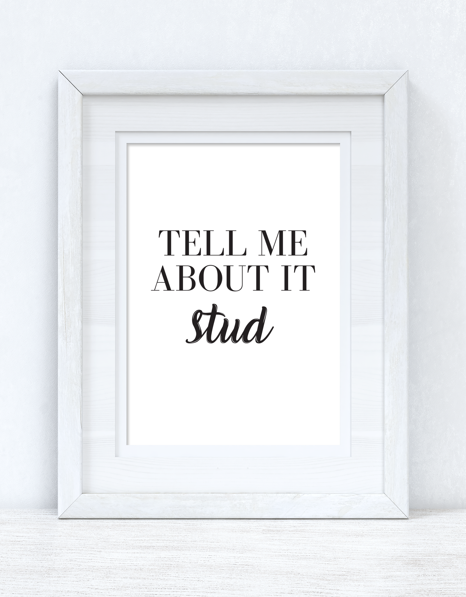 Tell Me About It Stud Grease Dressing Room Simple Wall Decor Print by WinsterCreations™ Official Store
