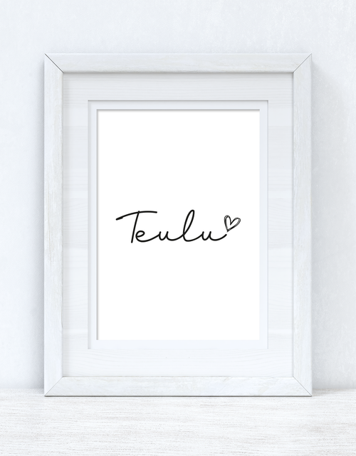 Load image into Gallery viewer, Teulu Family Heart Home Welsh Decor Wall Decor Print by WinsterCreations™ Official Store

