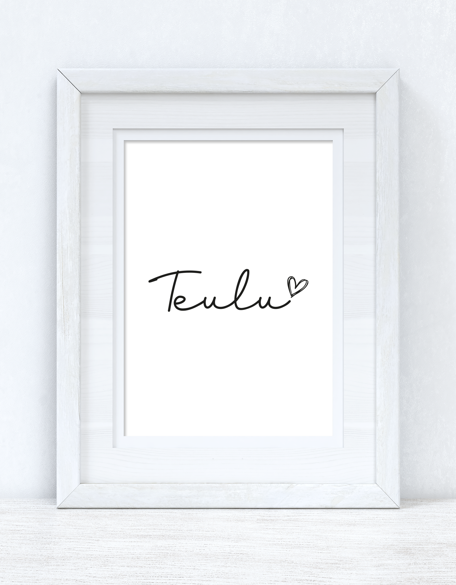 Teulu Family Heart Home Welsh Decor Wall Decor Print by WinsterCreations™ Official Store