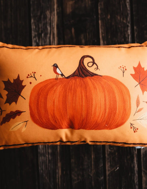 Load image into Gallery viewer, Thankful Primitive Pumpkin Wreath Pillow Cover |  Thanksgiving Décor | Farmhouse Pillows | Country Decor | Fall Throw Pillows | Gift for her by UniikPillows
