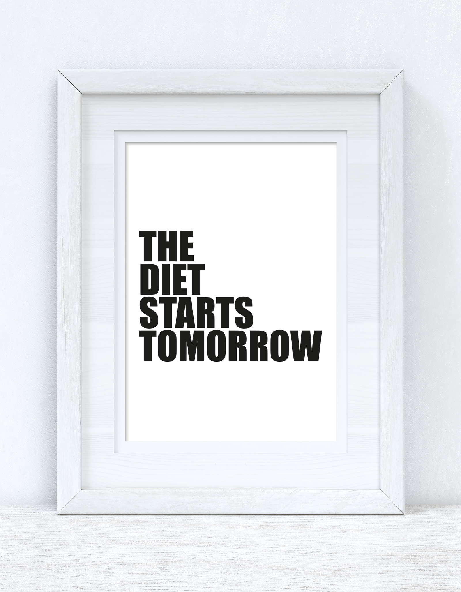 The Diet Starts Tomorrow Humorous Kitchen Funny Home Wall Decor Print by WinsterCreations™ Official Store