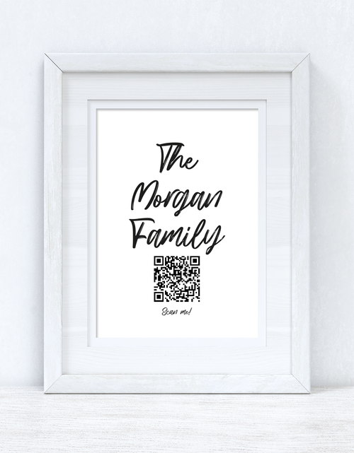 Load image into Gallery viewer, The Surname Family Wifi QR Scan Home Wall Decor Print by WinsterCreations™ Official Store
