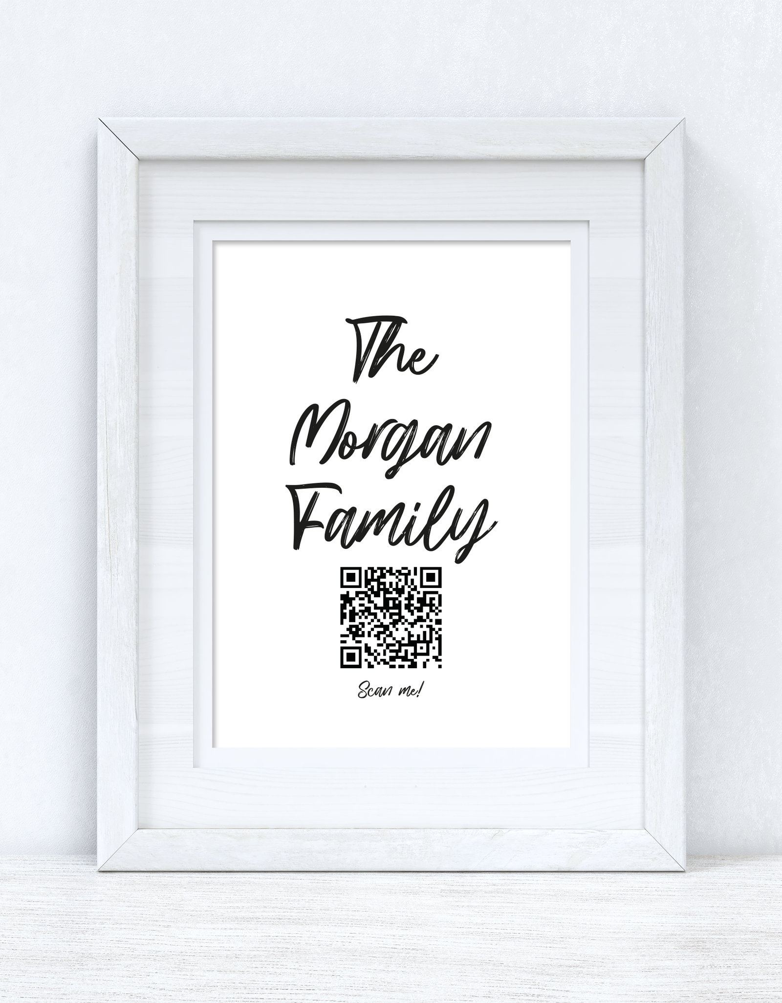 The Surname Family Wifi QR Scan Home Wall Decor Print by WinsterCreations™ Official Store