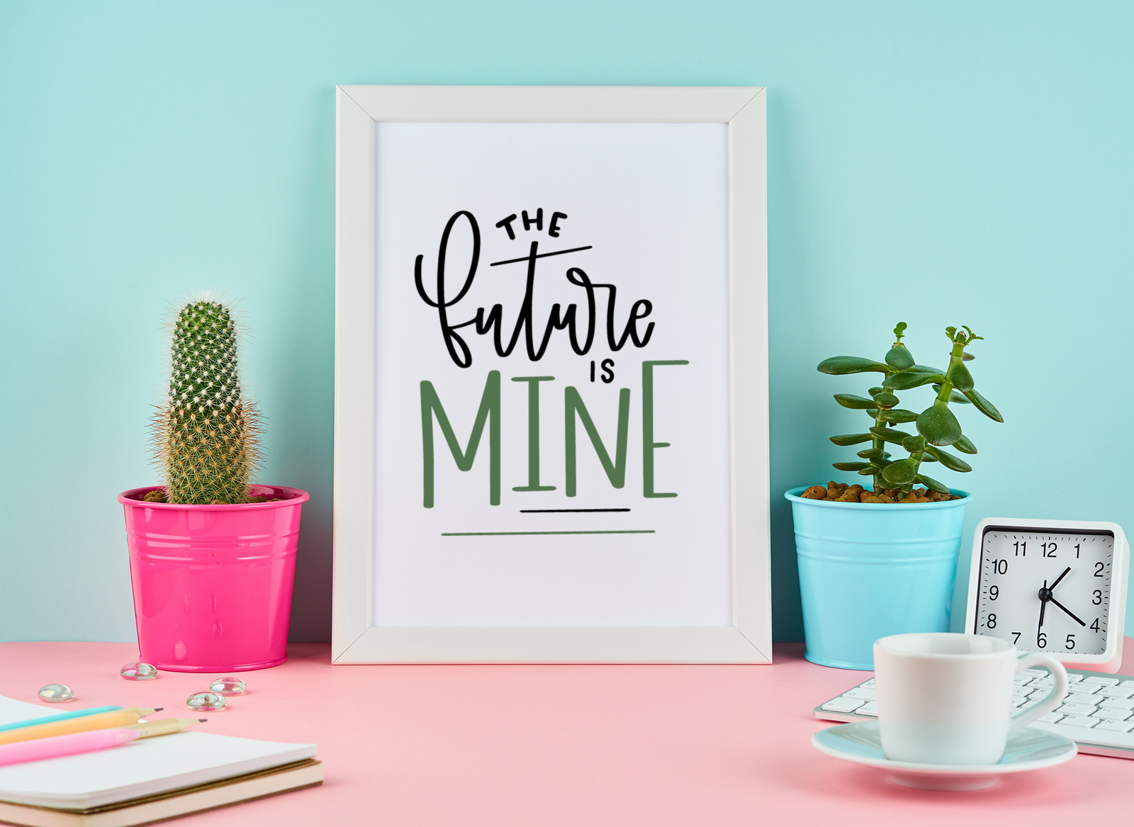 The Future Is Mine Motivational Inspiration Wall Decor Quote Print by WinsterCreations™ Official Store
