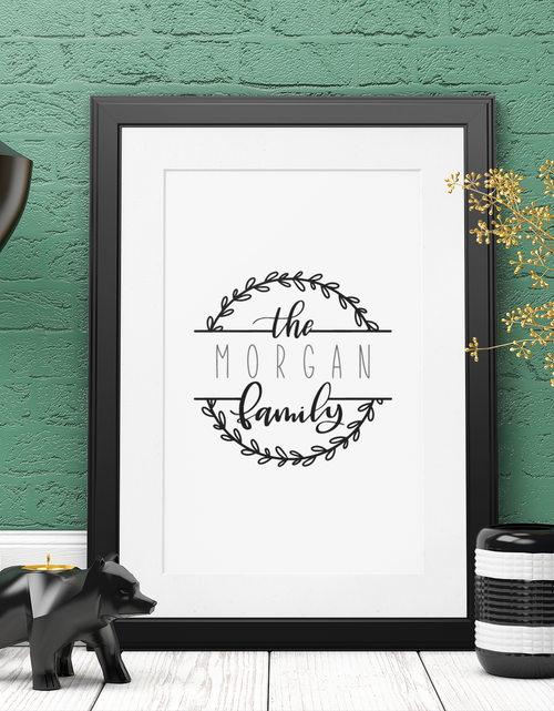 Load image into Gallery viewer, The Surname Family Wreath 2022 Simple Home Wall Decor Print by WinsterCreations™ Official Store
