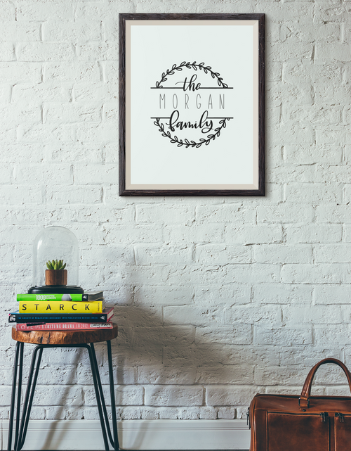 Load image into Gallery viewer, The Surname Family Wreath 2022 Simple Home Wall Decor Print by WinsterCreations™ Official Store
