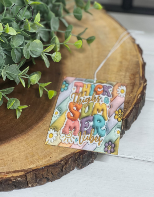 Load image into Gallery viewer, Thick Thighs &amp; Summer Vibes Inflated Car Freshener by CMD Wholesale
