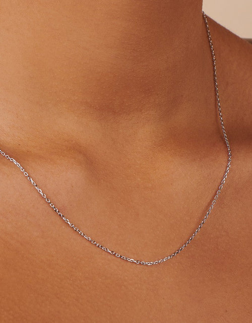 Load image into Gallery viewer, Cable Silver Chain Necklace by Little Sky Stone
