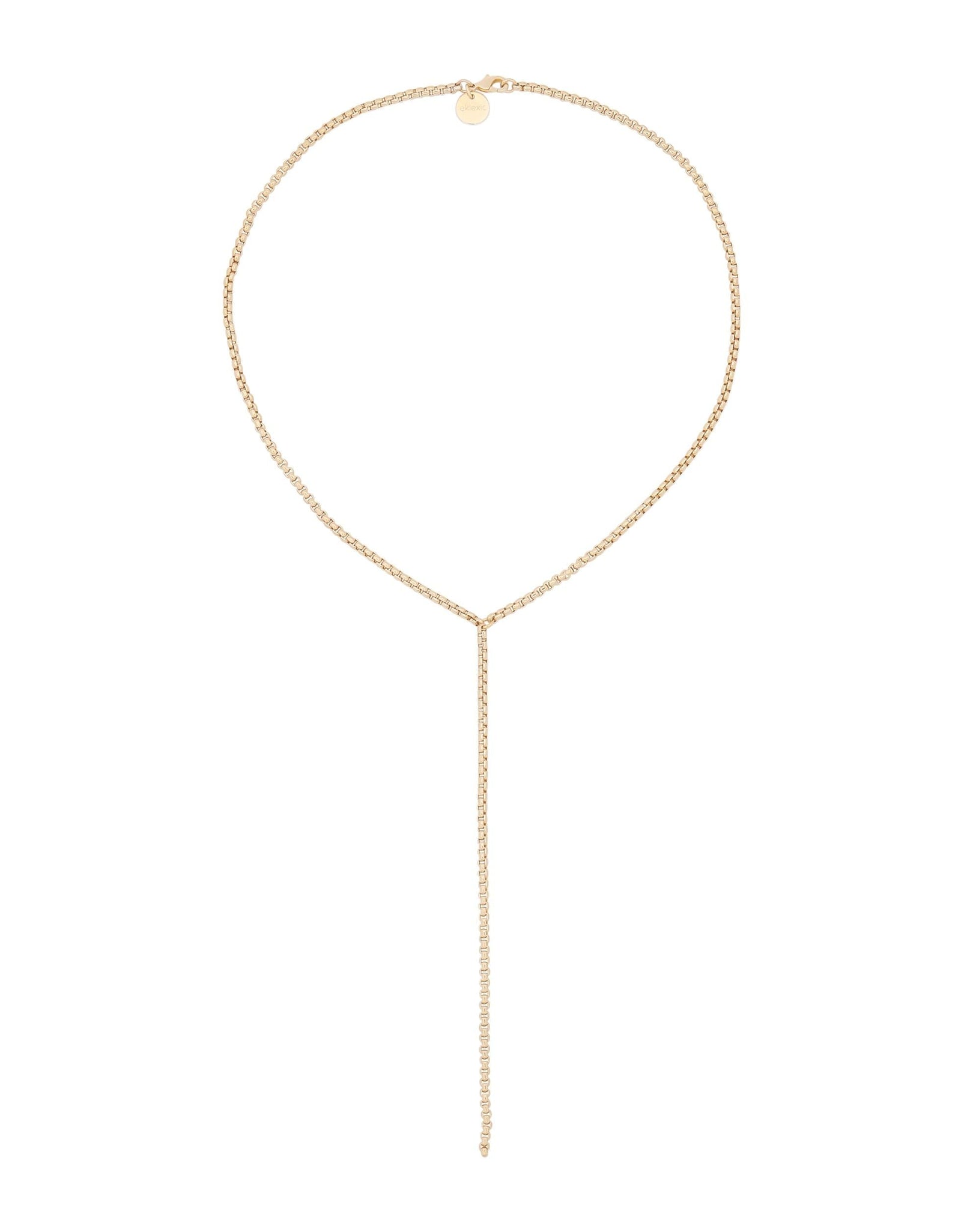 Thin Luciana Box Chain Lariat by eklexic jewelry