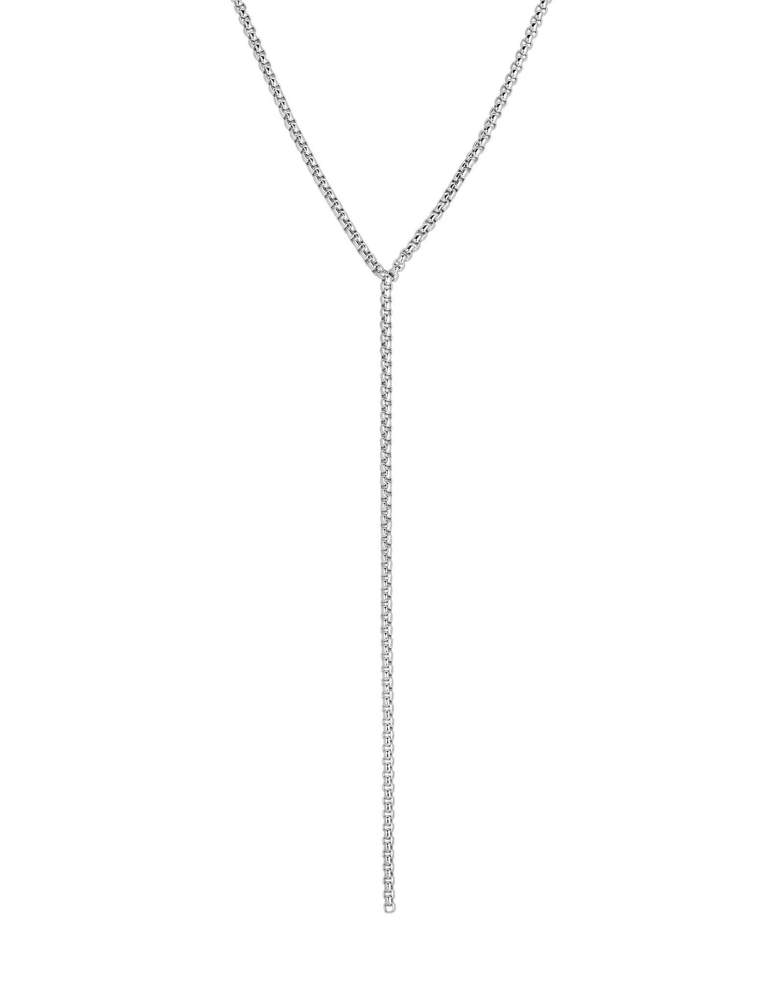 Thin Luciana Box Chain Lariat by eklexic jewelry