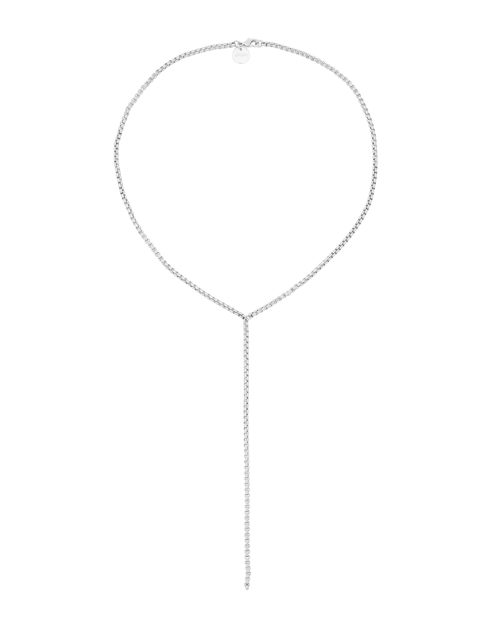 Thin Luciana Box Chain Lariat by eklexic jewelry