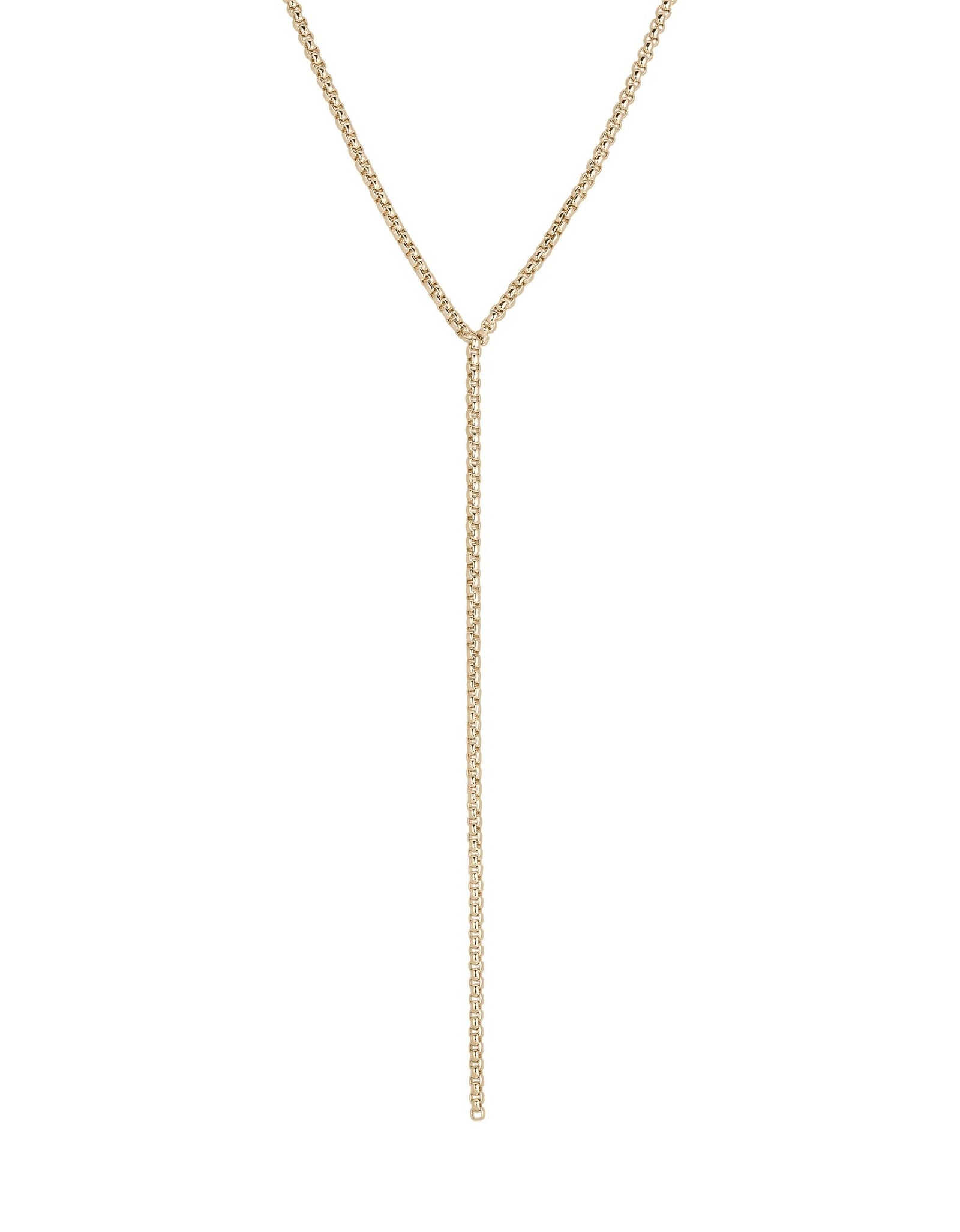 Thin Luciana Box Chain Lariat by eklexic jewelry