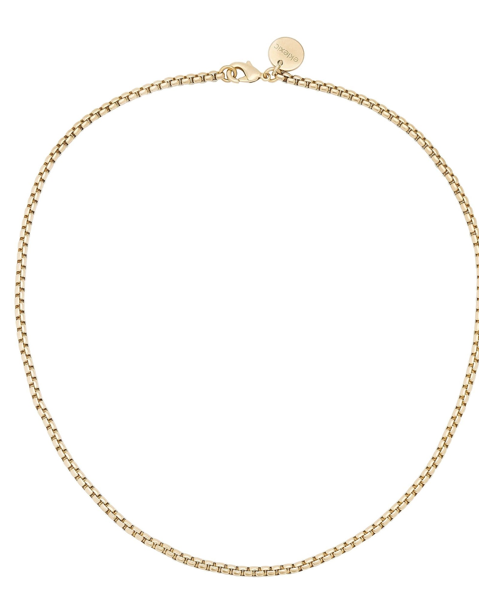 Thin Luciana Box Chain Necklace by eklexic jewelry