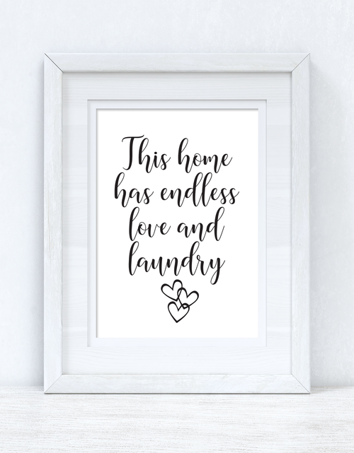Load image into Gallery viewer, This Home Has Endless Love And Laundry Room House Simple Wall Decor Print by WinsterCreations™ Official Store
